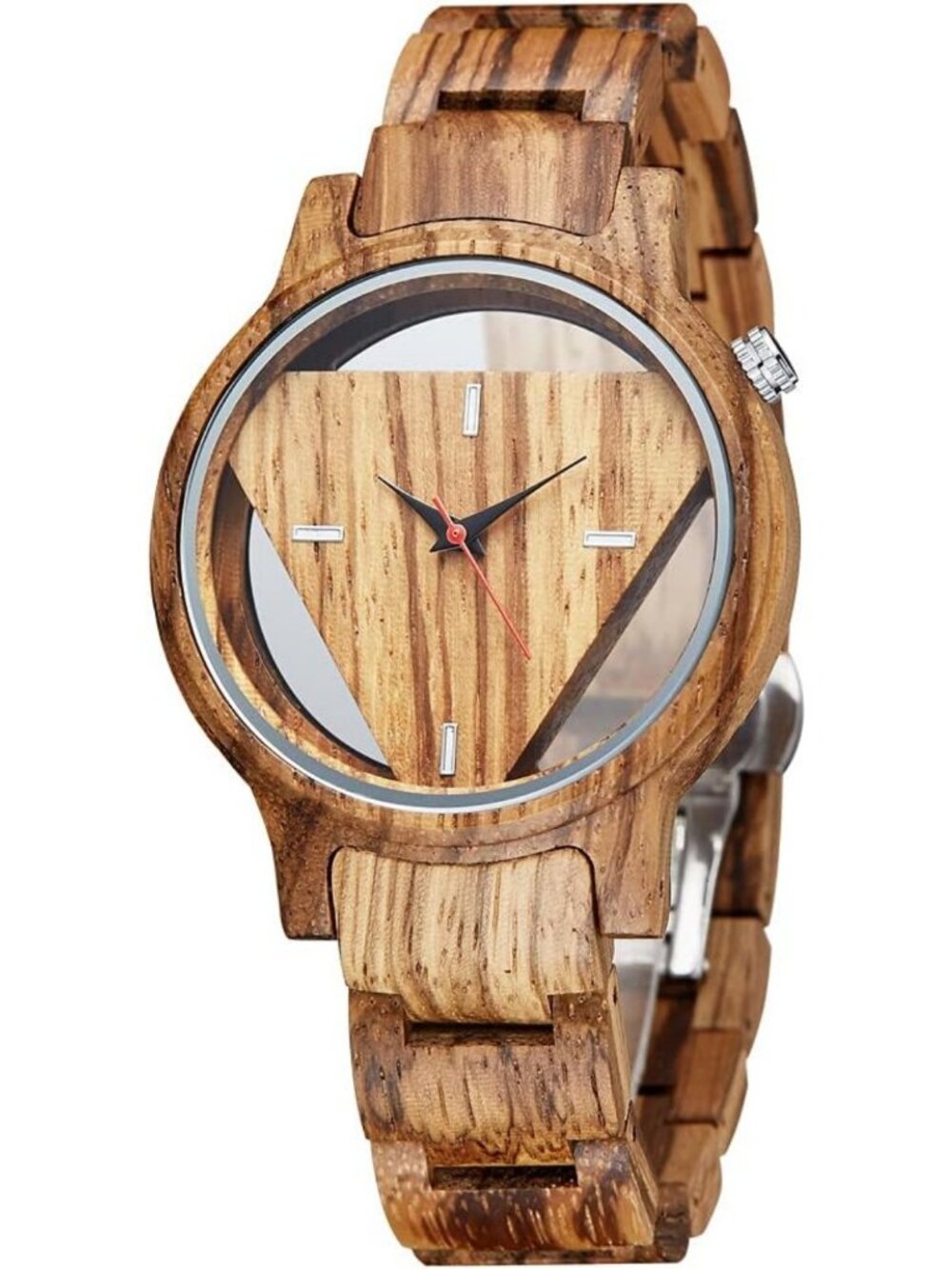 Handmade Colorful Bamboo Wood Analog Watch for Men - Stylish Date Quartz